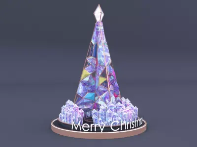 christmas trees 3 3D model