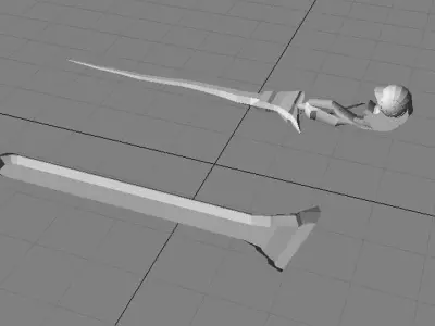 Keris Melayu 3D model
