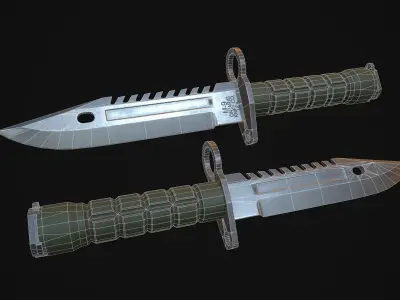 M9 Bayonet Low-poly 3D model