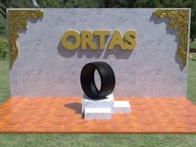 ORTAS TIRE NO 24 GAME READY Low-poly 3D model