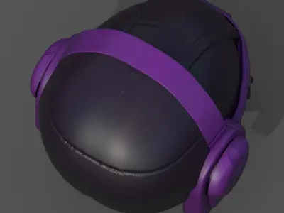 Helmet scifi military combat 3d model low poly Low-poly 3D model