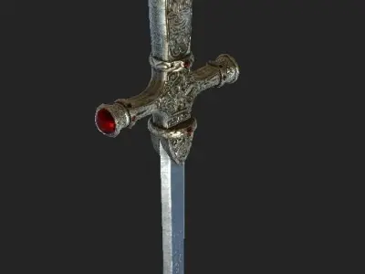 Sword of Gryffindor Low-poly 3D model