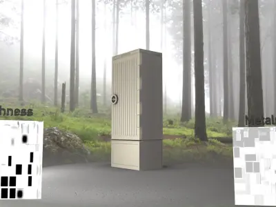 Electrical Distribution Cabinet 108 Low-poly 3D model