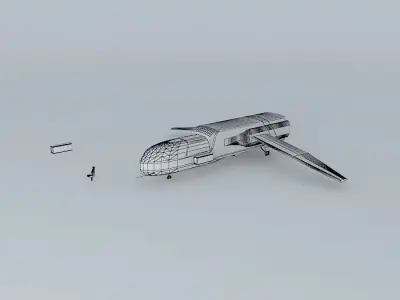 Spaceship military aircraft Free 3D model