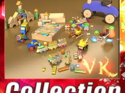 Toys Collection 10 Items 3D model