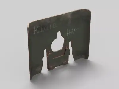 MG08 Machine Gun Shield 3D model