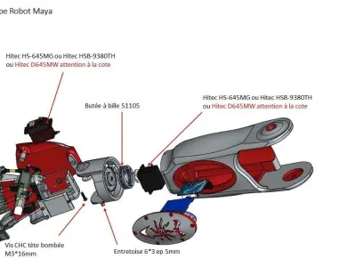 Main droite de robot Free 3D print model