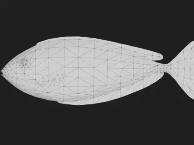 Unicornfish Low-poly 3D model