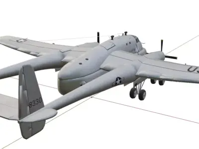 FAIRCHILD XC-120 PACKPLANE - The Unwanted BLOB Low-poly 3D model