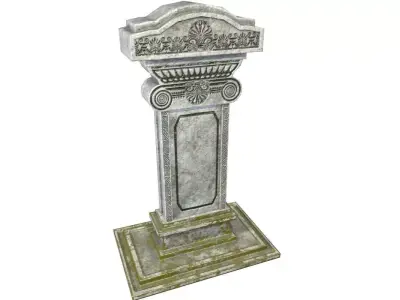 Tombstone - PBR Game Ready stone monument Low-poly 3D model
