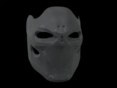Black Armor Mask - 3D Model for Digital Use and 3D Printing 3D model