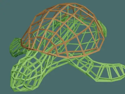 Turtle Free low-poly 3D model
