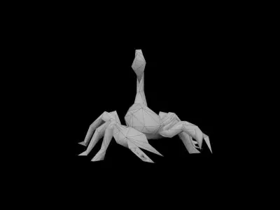 Low Poly Scorpion origami Low-poly 3D model