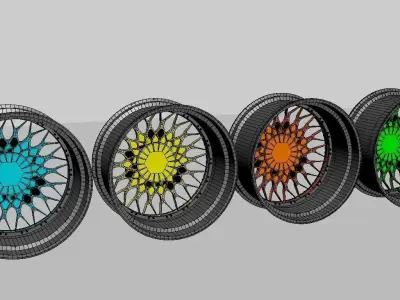 BBS rim Low-poly 3D model