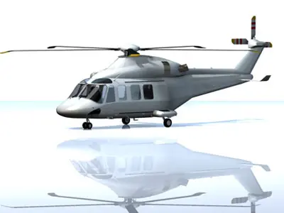AW-139 helicopter with all rights reserved 3D model