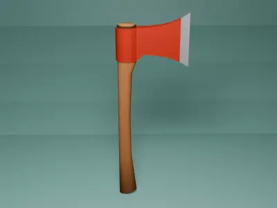Low-Poly Stylized Axe Free low-poly 3D model