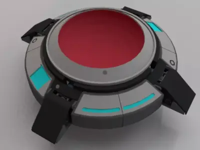 Sci-Fi Platform 01 Low-poly 3D model