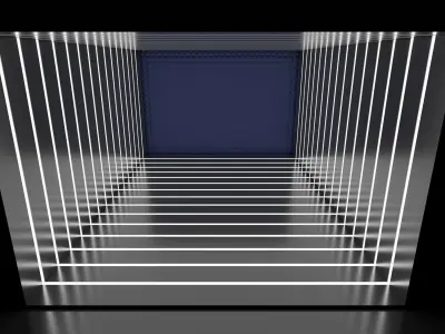 Car Exposition - Showroom Render Scene 3D Model Low-poly 3D model