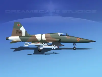 Northrop F-5E Tiger V05 USAF 3D model