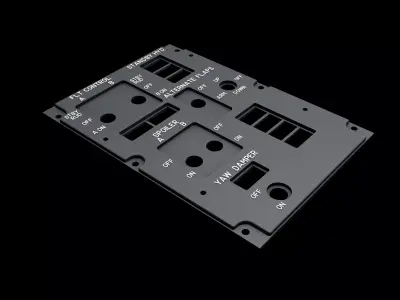 BOEING 737 OVERHEAD - FLIGHT CONTROL PANEL 3D print model