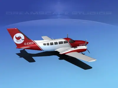 Cessna 404 Titan Coast Guard 3D model