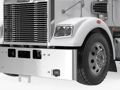 Freightliner 122SD with Hauler Trailer 3D model