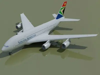 South African Boeing 747 3D model
