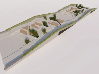 park-public park-Private Park Landscape 3D model