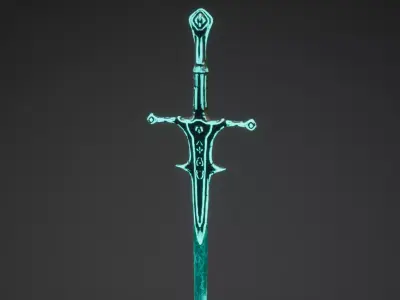Fantasy Weapon Free low-poly 3D model