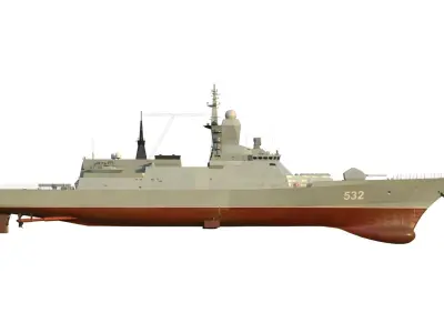 20380 Steregushchiy class corvette  3D model