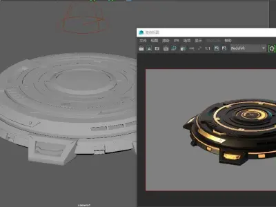 Mechanical turntable 3D model
