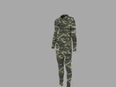 Military Uniform Low-poly 3D model shop