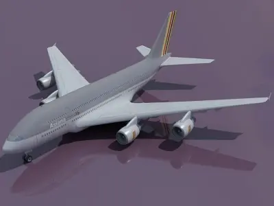 Asiana High detailed Jet Model 3D model