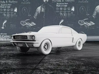 Ford Mustang Fastback 1967 RoZ 3D print model