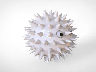Hedgehog 3d model spiked ball 3D model