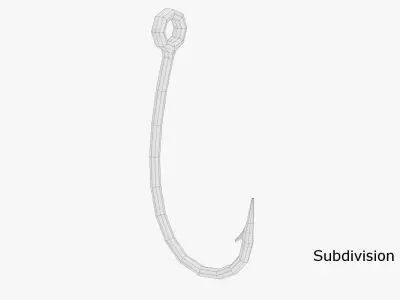 Fishing Hook 1 3D model