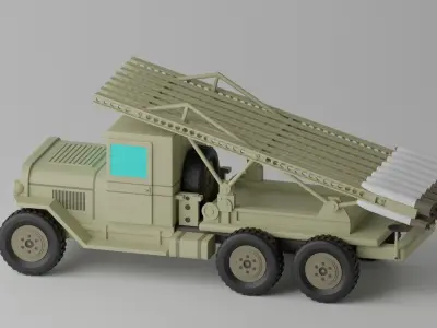 Katyusha BM-13 Multiple Rocket Launcher 3D model