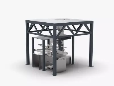 Automatic Scale Bag Making Packaging Machine 3D model