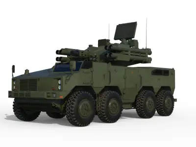 Type 625E AA Gun Missile System 3D model