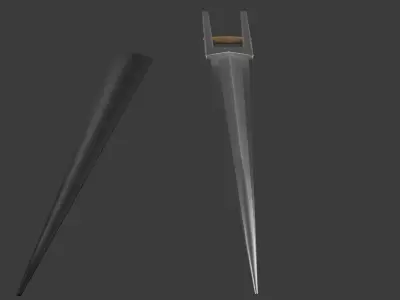 Puddha Dagger 3D Model Low-poly 3D model