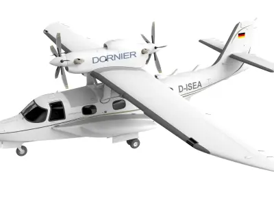 Dornier Seastar Low-poly 3D model