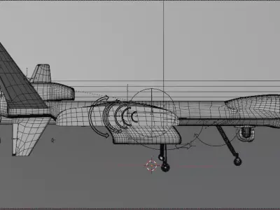 3D Modeling Drone MQ 9 Reaper Low-poly 3D model
