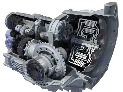 Transmission Cutaway Cayman 981 Boxster 3D model