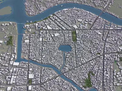 Can Tho Low-poly 3D model