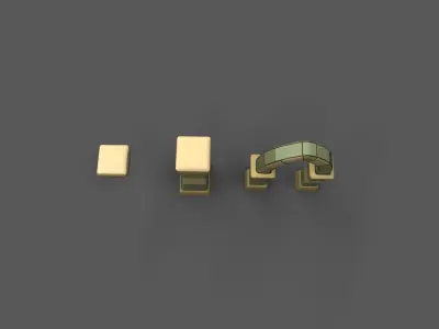 Low Poly Modular Medieval Low-poly 3D model