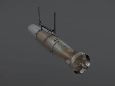 US Torpedo MARK13-2 Low-poly 3D model