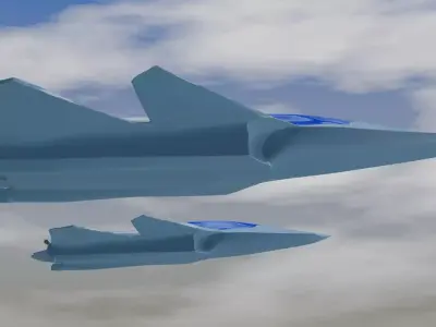 FA xx 6th Generation Stealth Fighter Low-poly 3D model