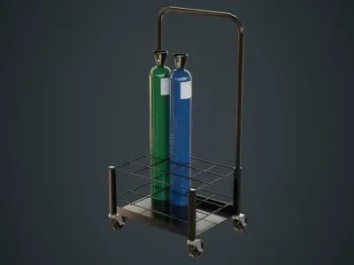 Gas Cylinder 3A Low-poly 3D model