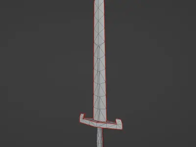 Cartoon Longsword Free low-poly 3D model