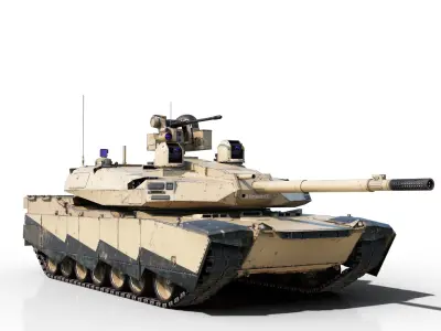 4 coatings of USA ARMY M1 AbramsX Main Battle Tank Low-poly 3D model